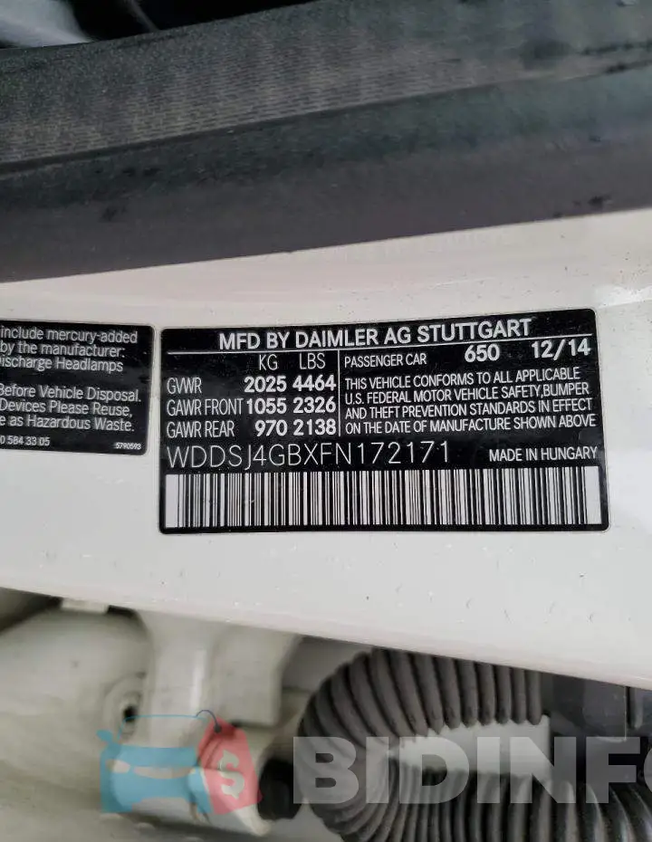 WDDSJ4GBXFN172171 Photo# 12