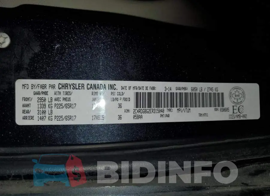 2C4RDGBG2ER315040 Photo# 13