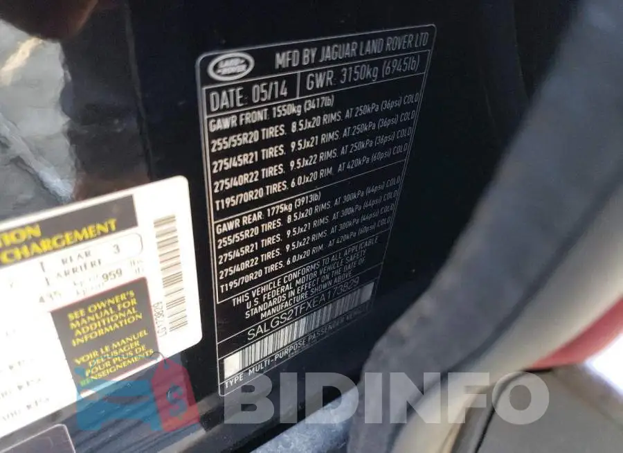 SALGS2TFXEA173829 Photo# 13