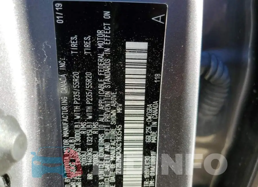 2T2BZMCA2KC183545 Photo# 13