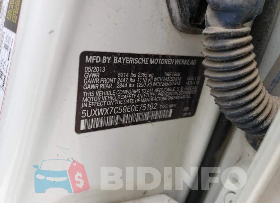 5UXWX7C59E0E75192 Photo# 13