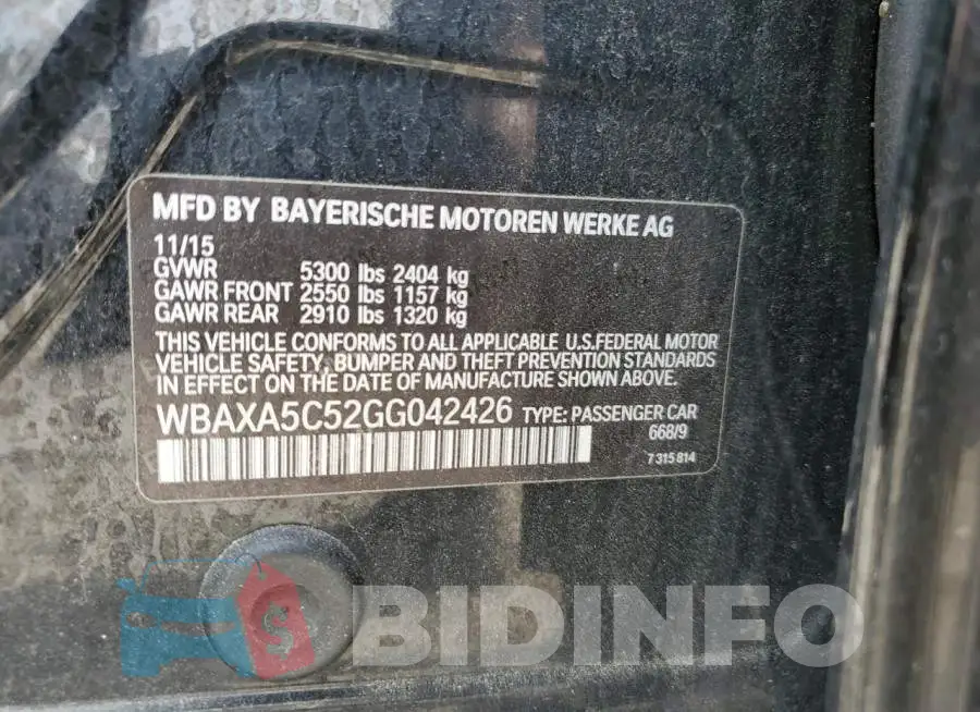 WBAXA5C52GG042426 Photo# 12