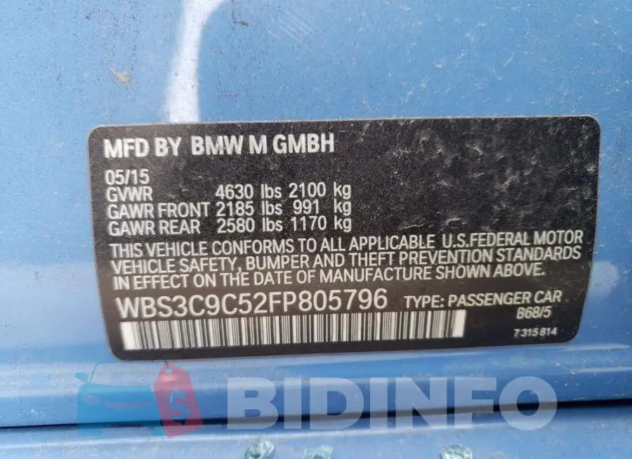 WBS3C9C52FP805796 Photo# 12