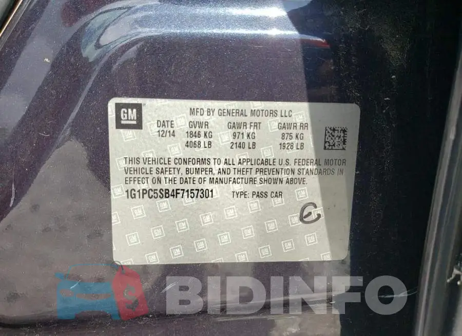 1G1PC5SB4F7157301 Photo# 12