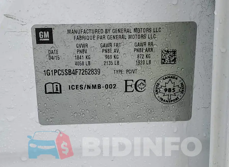 1G1PC5SB4F7262839 Photo# 12