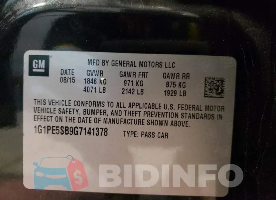 1G1PE5SB9G7141378 Photo# 12