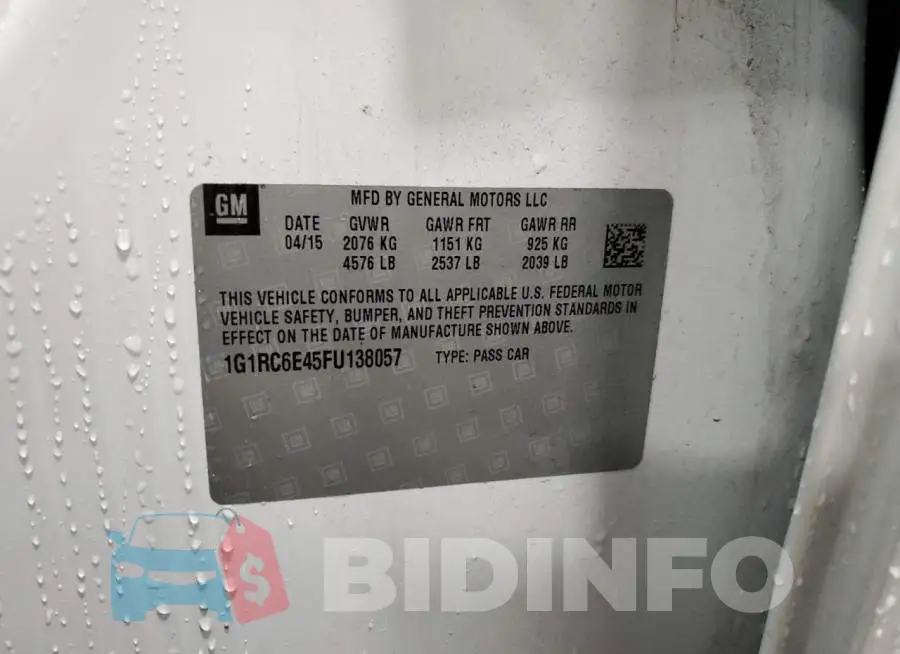 1G1RC6E45FU138057 Photo# 13
