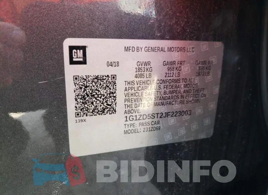 1G1ZD5ST2JF223003 Photo# 12