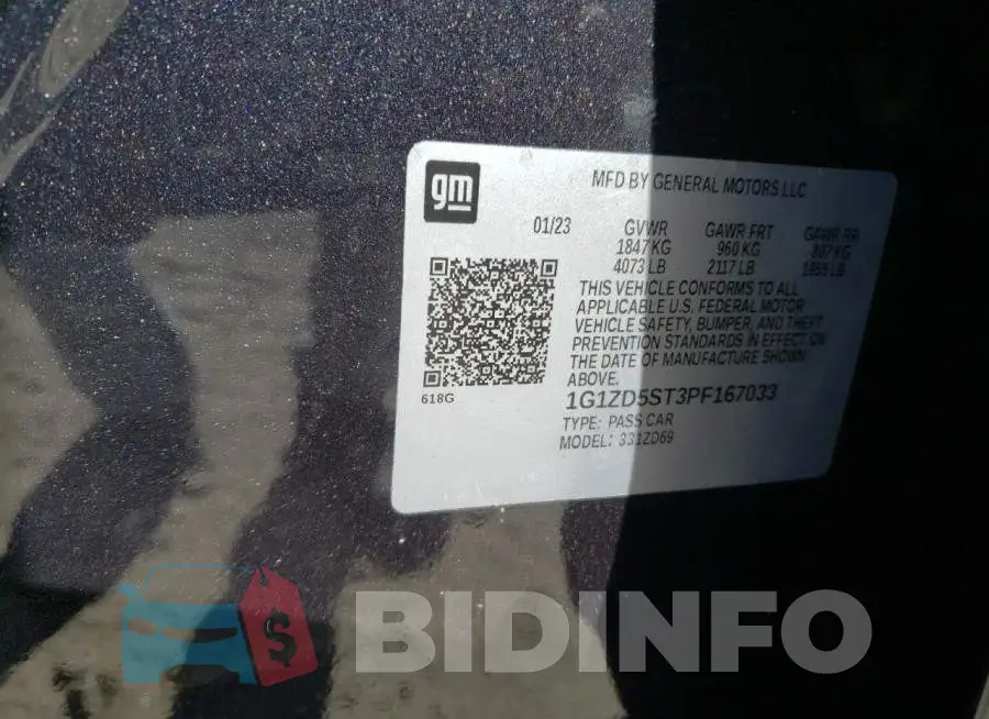 1G1ZD5ST3PF167033 Photo# 12