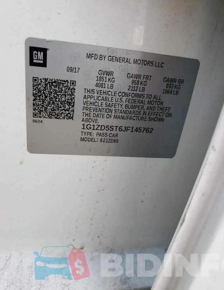 1G1ZD5ST6JF145762 Photo# 12