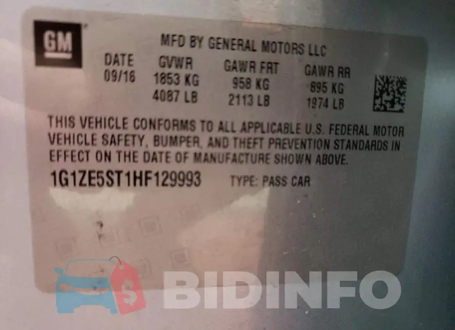 1G1ZE5ST1HF129993 Photo# 13