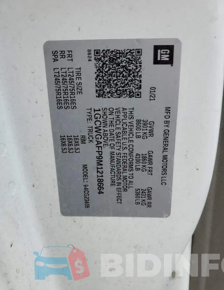 1GCWGAFP9M1218664 Photo# 13