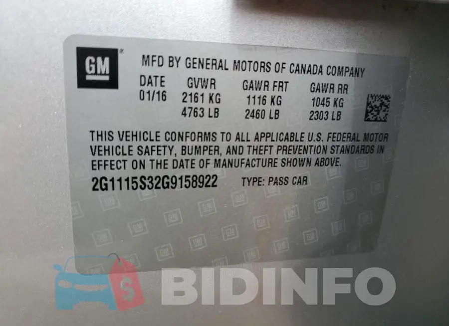 2G1115S32G9158922 Photo# 13