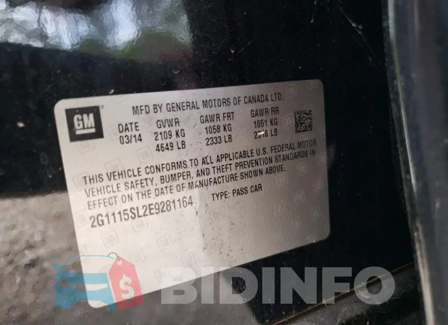 2G1115SL2E9281164 Photo# 10