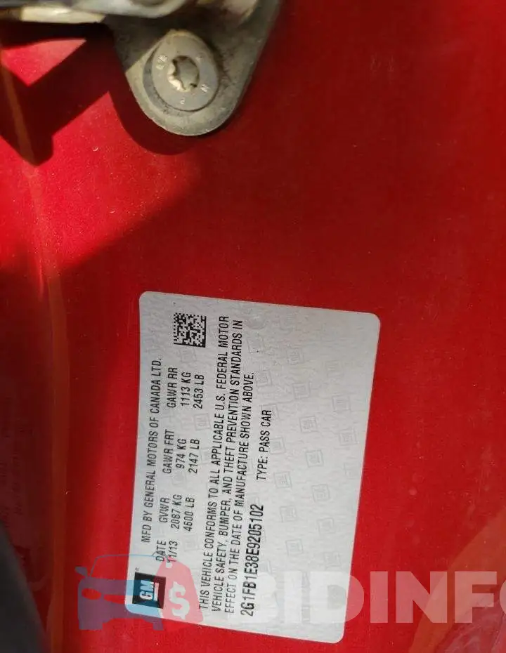 2G1FB1E38E9205102 Photo# 12