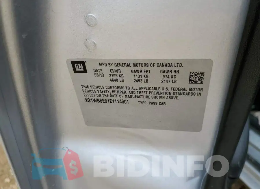2G1WB5E31E1114601 Photo# 12