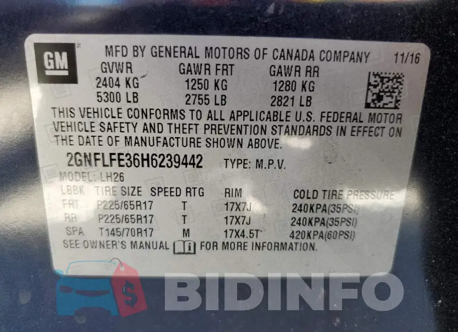 2GNFLFE36H6239442 Photo# 13