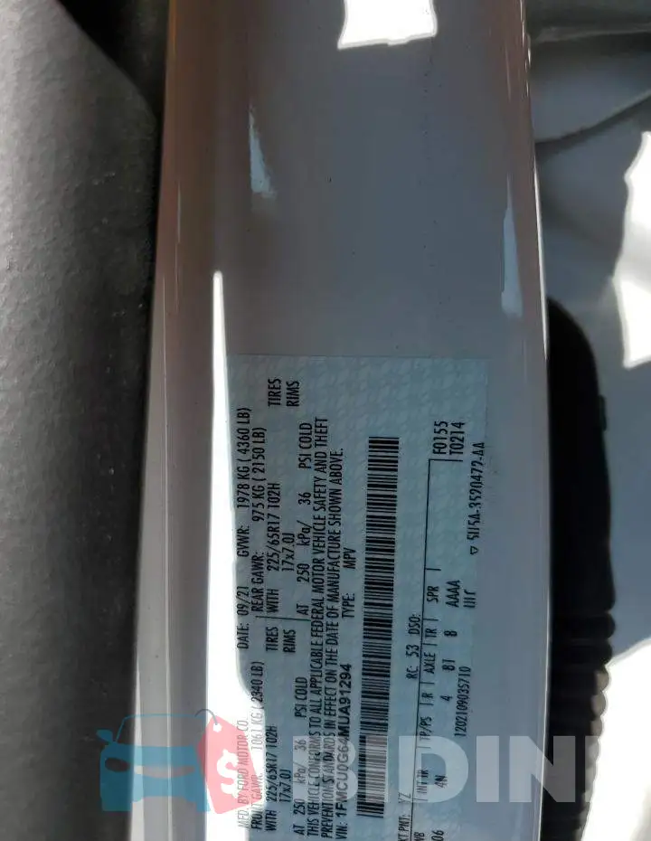 1FMCU0G64MUA91294 Photo# 14