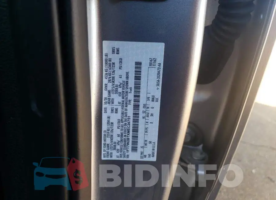1FT7W2BTXMEC26751 Photo# 12