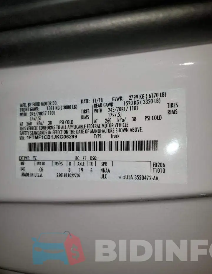 1FTMF1CB1JKG06299 Photo# 12