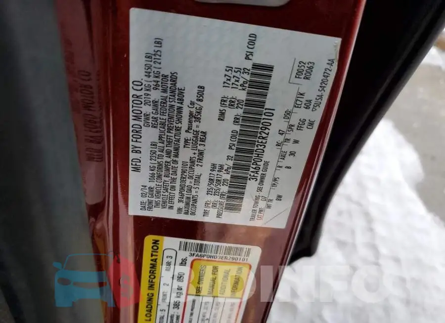 3FA6P0HD3ER290101 Photo# 12