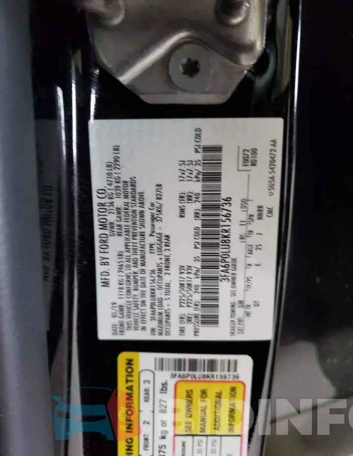3FA6P0LU8KR156736 Photo# 12