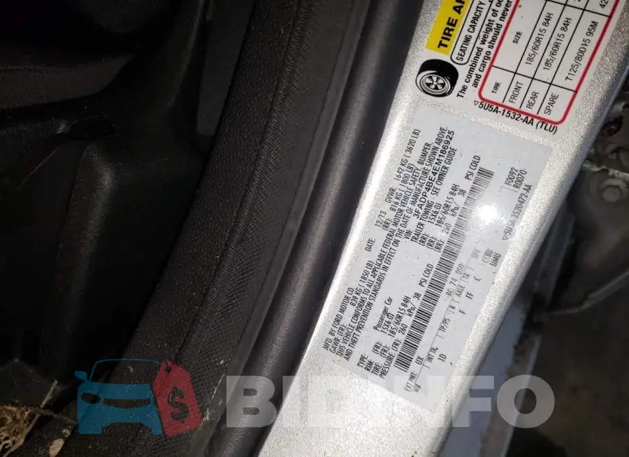 3FADP4BE4EM186925 Photo# 12
