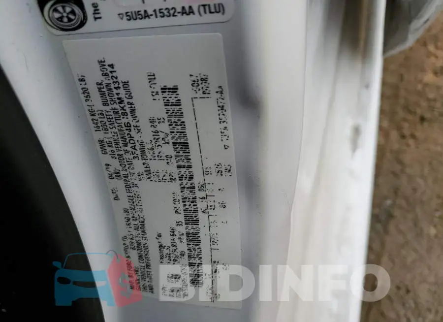 3FADP4BJ8KM143214 Photo# 12