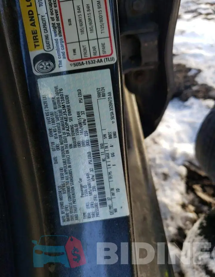 3FADP4EJ5JM138076 Photo# 13