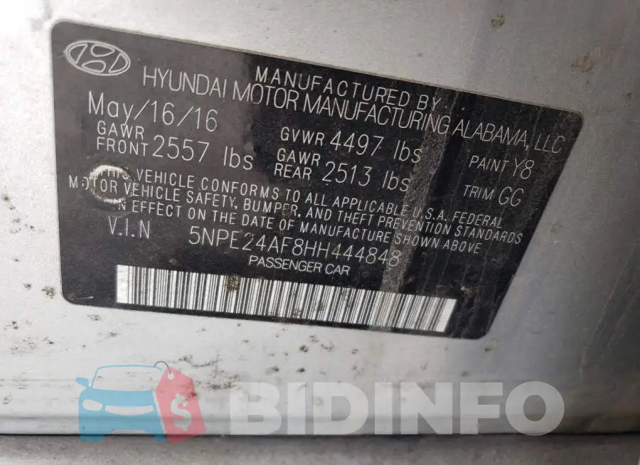5NPE24AF8HH444848 Photo# 12