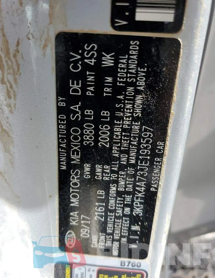 3KPFK4A73JE193597 Photo# 10