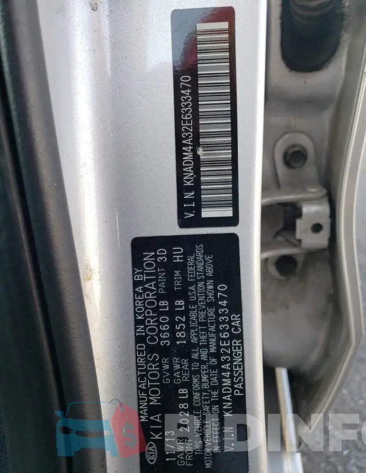 KNADM4A32E6333470 Photo# 12