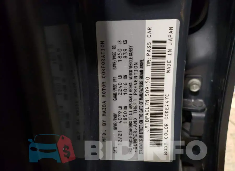 JM1BPACL7N1509150 Photo# 12