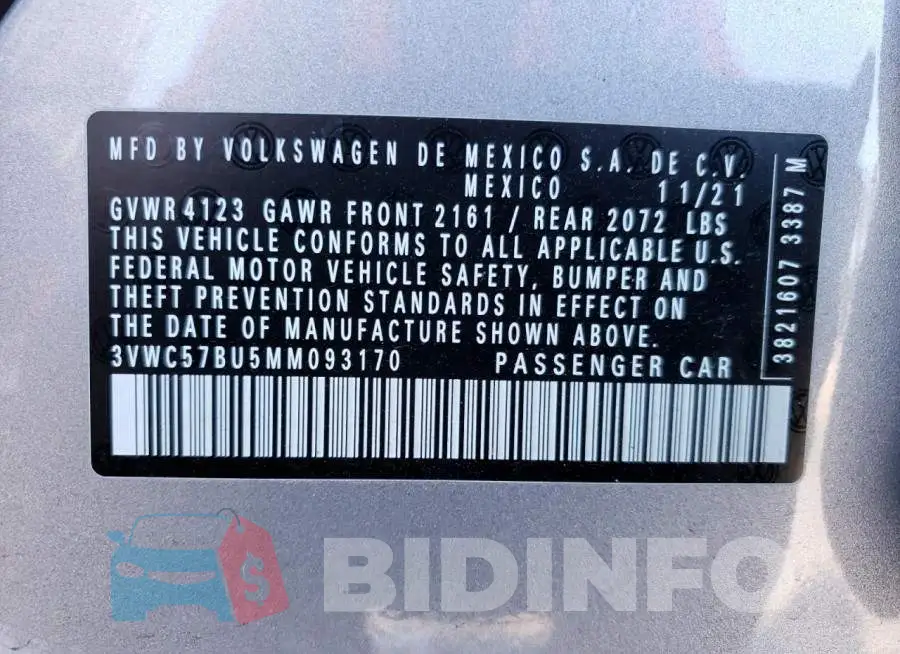 3VWC57BU5MM093170 Photo# 12