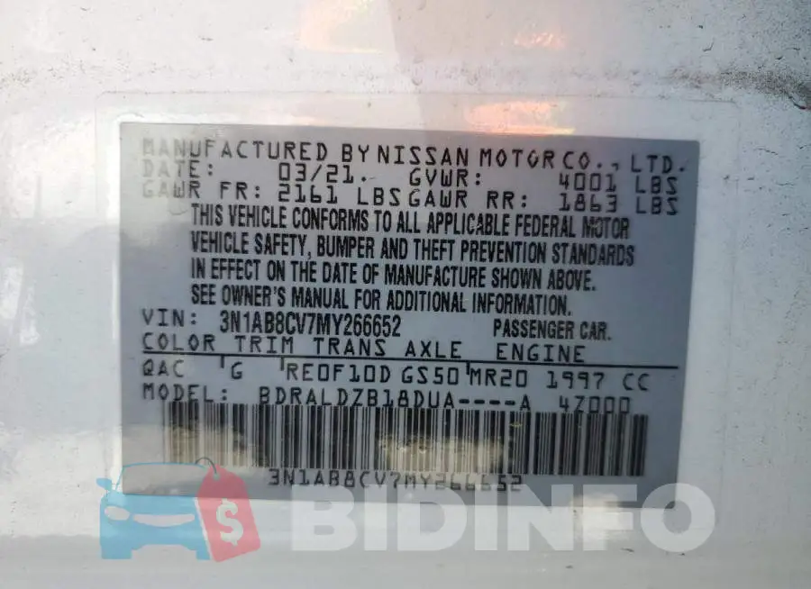 3N1AB8CV7MY266652 Photo# 13