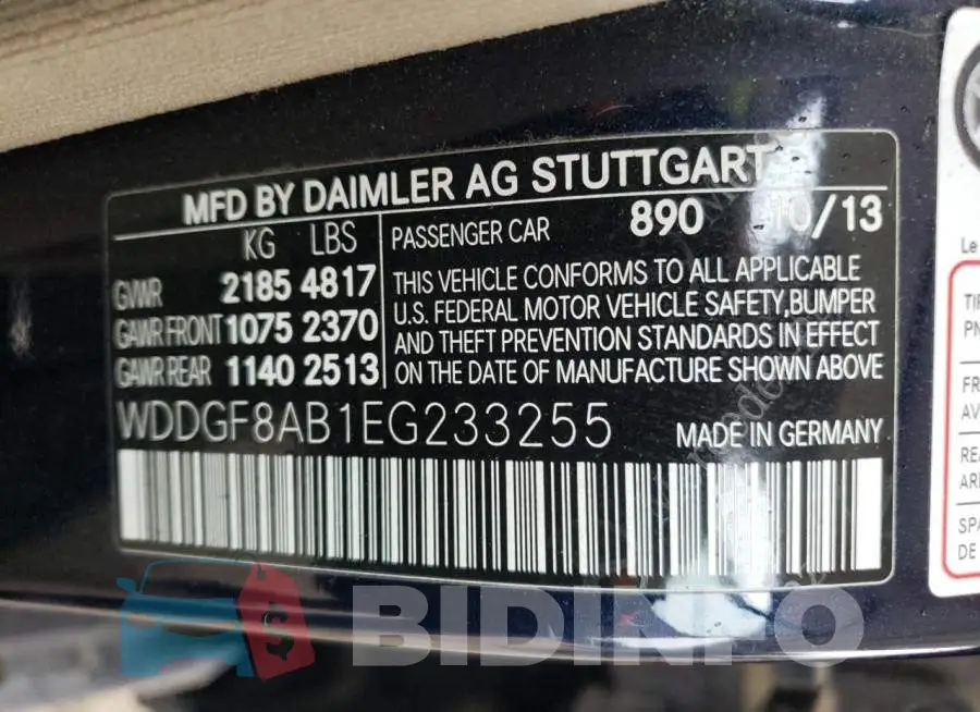 WDDGF8AB1EG233255 Photo# 12