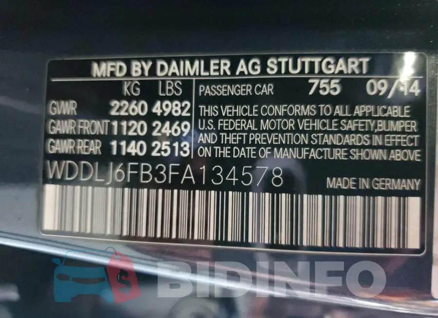 WDDLJ6FB3FA134578 Photo# 12