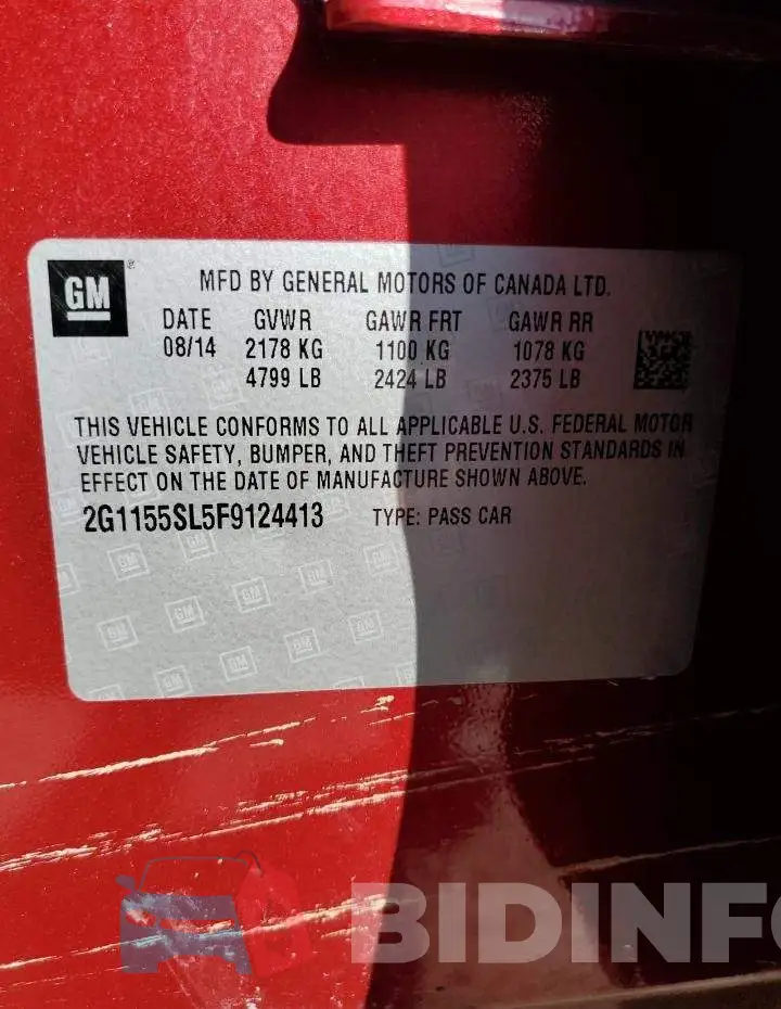 2G1155SL5F9124413 Photo# 13