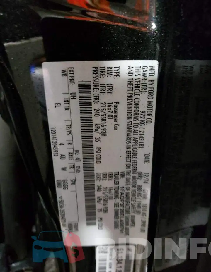 1FADP3F26EL458791 Photo# 13