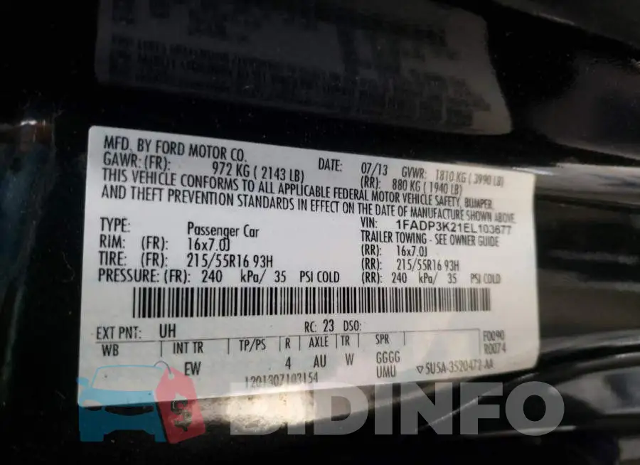 1FADP3K21EL103677 Photo# 13