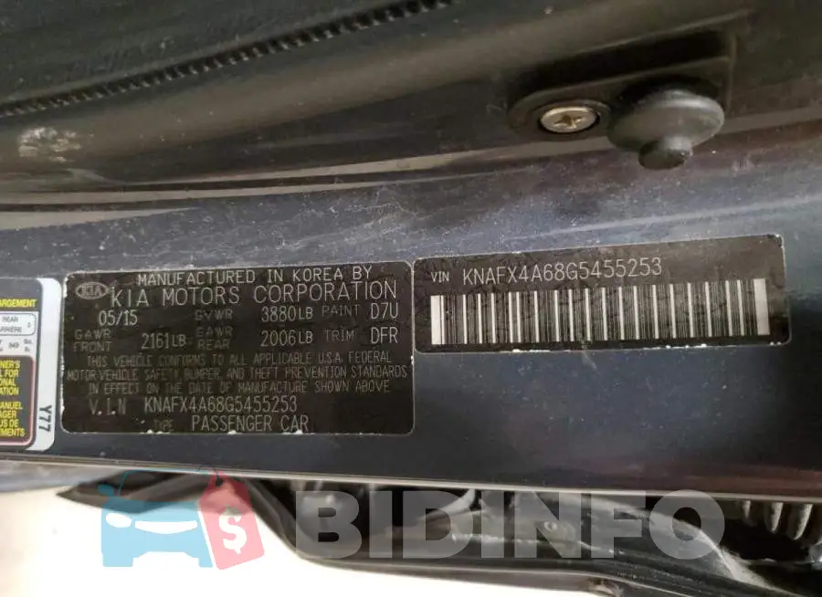KNAFX4A68G5455253 Photo# 12