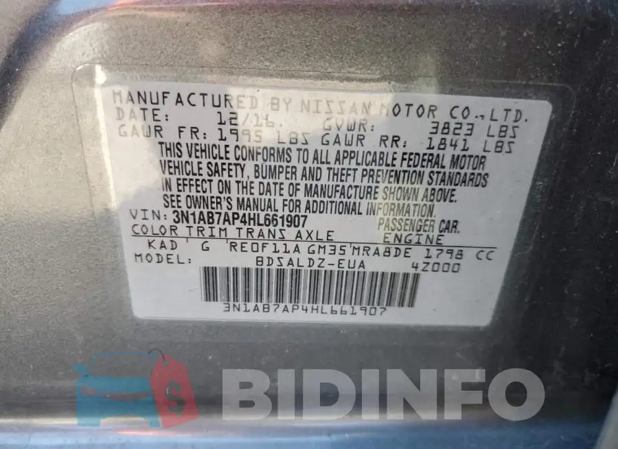 3N1AB7AP4HL661907 Photo# 13