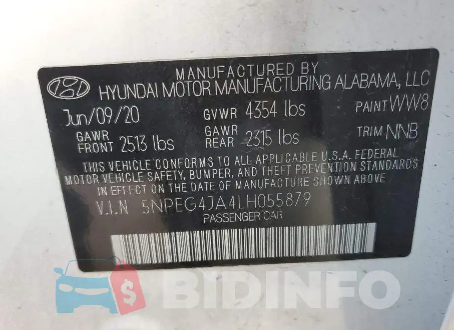 5NPEG4JA4LH055879 Photo# 12