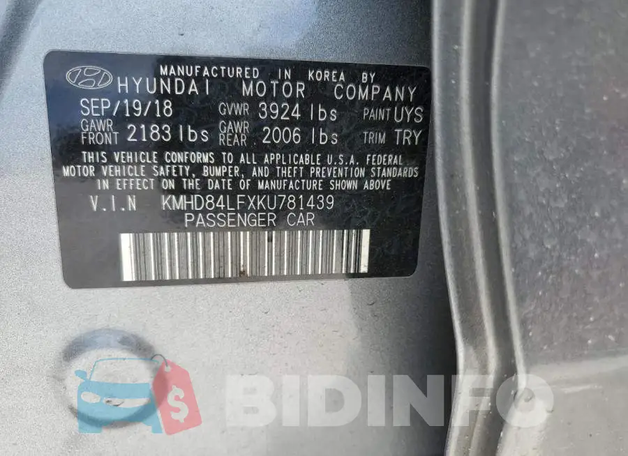 KMHD84LFXKU781439 Photo# 12