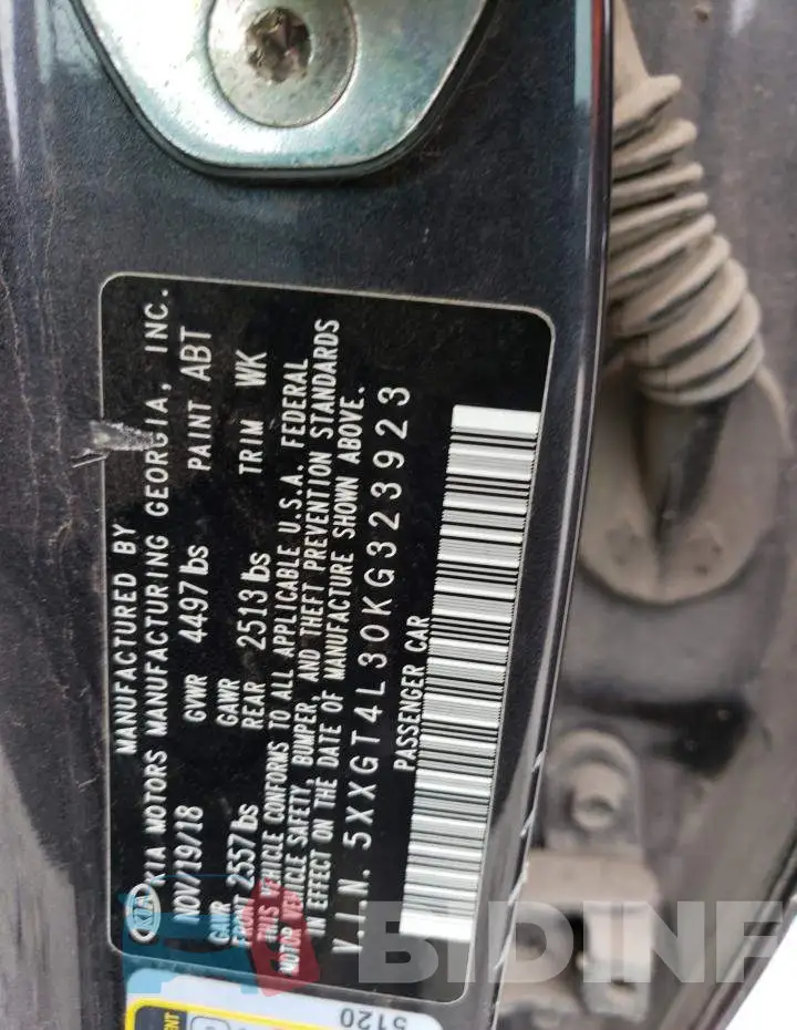 5XXGT4L30KG323923 Photo# 13