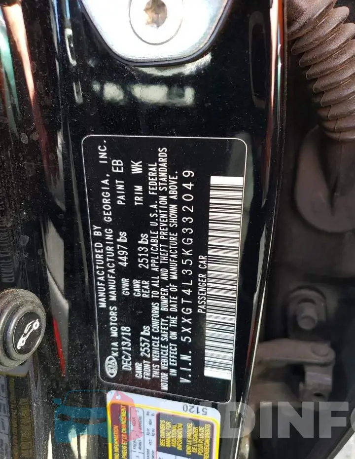 5XXGT4L35KG332049 Photo# 12