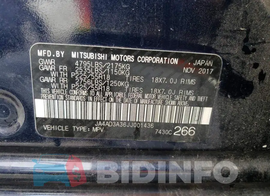 JA4AD3A36JJ001436 Photo# 13