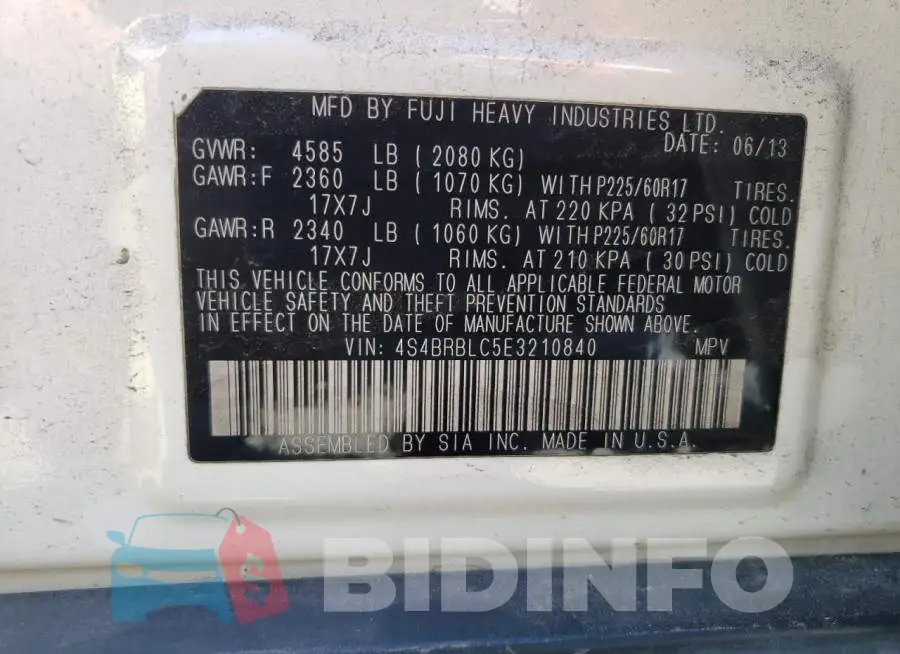 4S4BRBLC5E3210840 Photo# 12