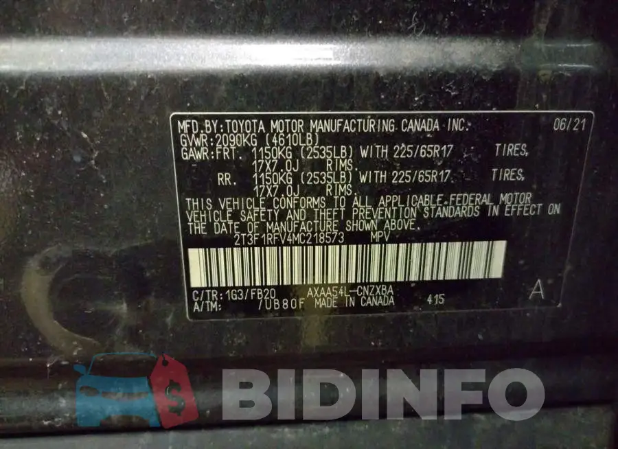 2T3F1RFV4MC218573 Photo# 12