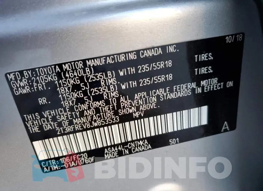 2T3RFREV8JW853533 Photo# 13